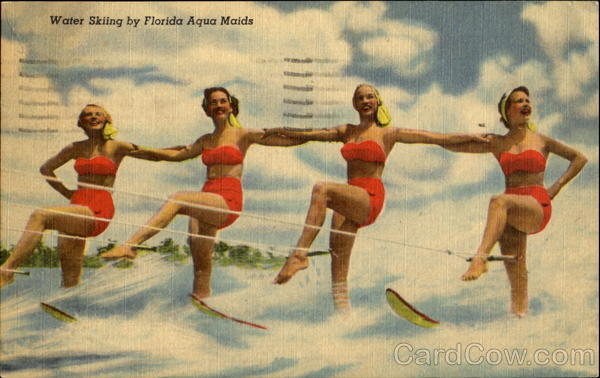 Water Skiing By Florida Aqua Maids Cypress Gardens Fl