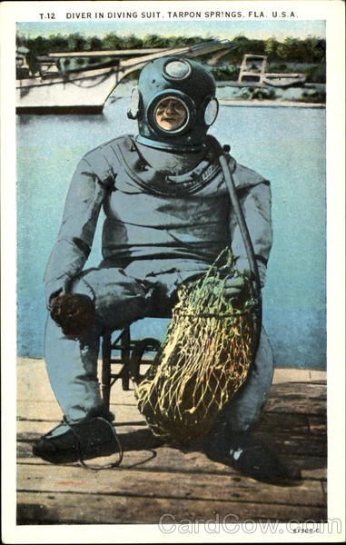 Diver In Diving Suit Tarpon Springs Florida