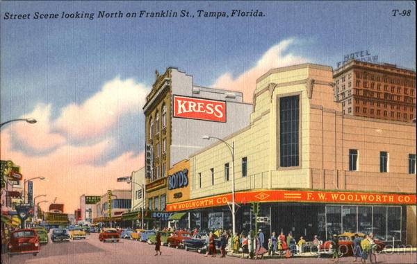 Street Scene Looking North, Franklin St Tampa Florida