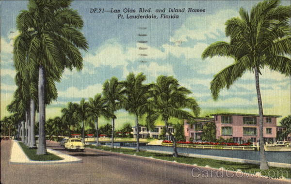 Las Olas Blvd. And Island Homes Fort Lauderdale Florida