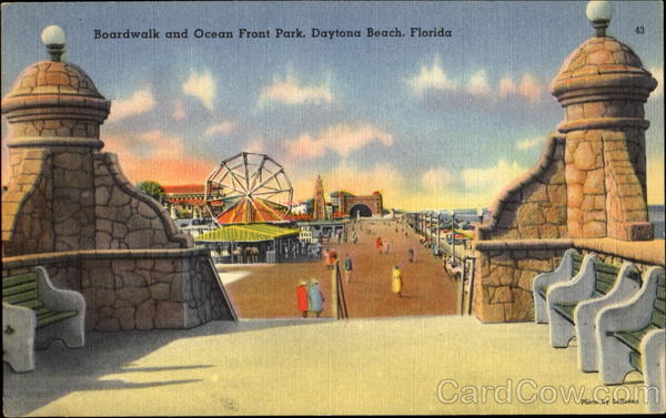 Boardwalk And Ocean Front Park Daytona Beach Florida