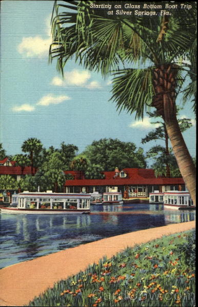 Starting On Glass Bottom Boat Trip Silver Springs Florida