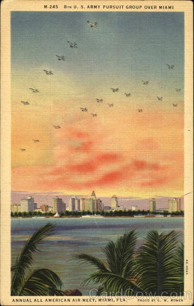 8Th U. S. Army Pursuit Group Over Miami Florida