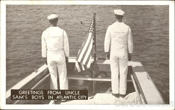 Greetings From Uncle Sam's Boys Atlantic City New Jersey