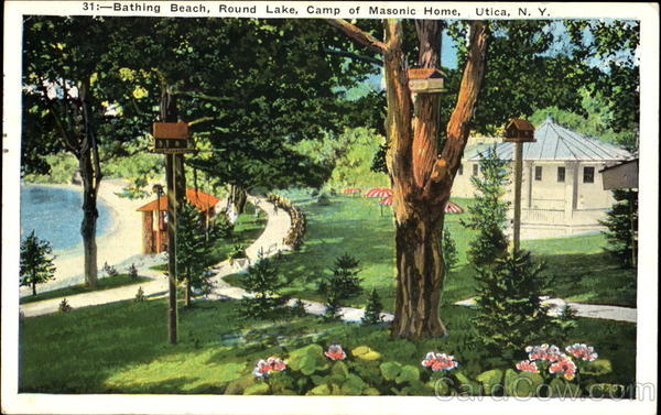 Bathing Beach, Round Lake Utica New York