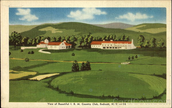 View Of Beautiful I. B. M. Country Club Endicott New York