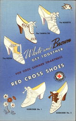 Red Cross Shoes Advertising Postcard Postcard