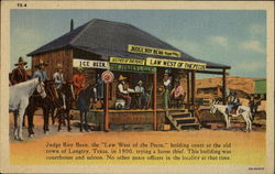 Judge Roy Bean Langtry, TX Postcard Postcard