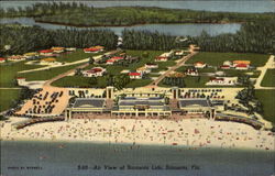 Air View Of Sarasota Lido Postcard