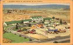 A Modern Drive In And Motel In California Postcard Postcard