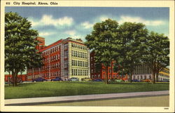 City Hospital Akron, OH Postcard Postcard