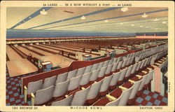 Lanes In A Row Without A Post, 1301 Keowee St Dayton, OH Postcard Postcard