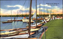 Boats In The Harbor Postcard