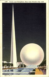 Trylon And Perisphere 1939 NY World's Fair Postcard Postcard