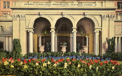 Entrance To Main Loggia Breakers Hotel Postcard