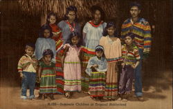 Seminole Children At Tropical Hobbyland Postcard
