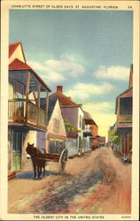 Charlotte Street Of Olden Days Postcard