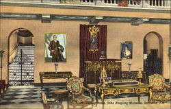 Living Room John Ringling Mansion Postcard