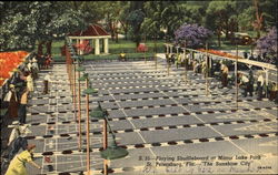 Playing Shuffleboard, Mirror Lake Park Postcard
