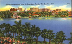 Skyline Across Mirror Lake Postcard