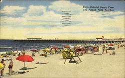 Colorful Beach View Postcard