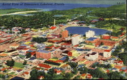 Aerial View Of Downtown Lakeland, FL Postcard Postcard