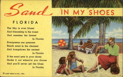 Sand In My Shoes Florida Postcard Postcard