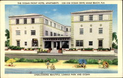 The Ocean Front Hotel Apartments, 1230-1238 Ocean Drive Postcard