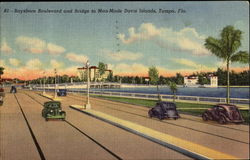 Bayshore Boulevard And Bridge To Man-Made Davis Island Postcard