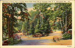 Entrance To Picnic Area Of Golden Beach State Camp Site Postcard