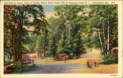 Entrance To Picnic Area Of Golden Beach State Camp Site Postcard