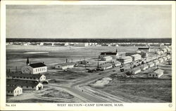 West Section Camp Edwards, MA Postcard 