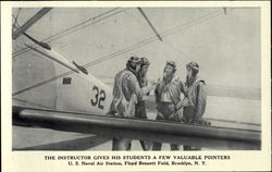 The Instructor Gives His Students A Few Valuable Pointers, Floyd Bennett Field Postcard