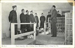 Final Inspection After Clothing Issue, Reception Center Postcard