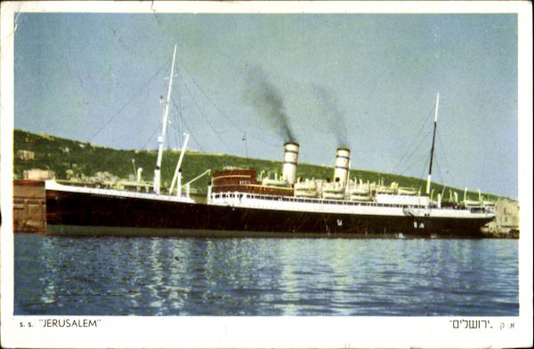 S. S. Jerusalem Israel Navigation Co. Boats, Ships