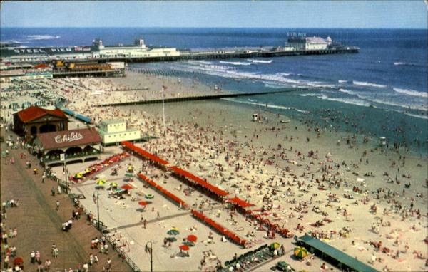 Bathers And The Beach Atlantic City New Jersey
