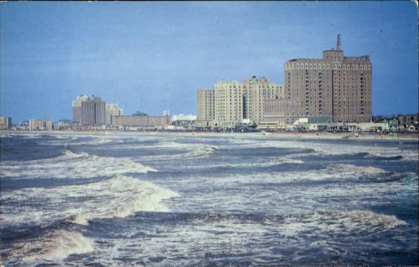 View Of The Ocean Looking Towards Ventnor Atlantic City New Jersey