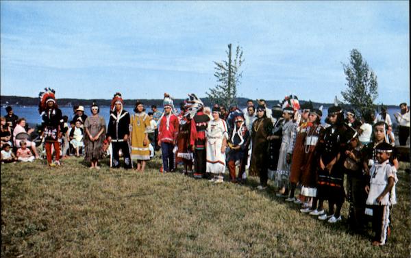 A Group Of Passamaquoddy Indian Dancers Perry Maine