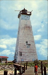 Ship Island Lighthouse Biloxi, MS Postcard Postcard