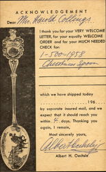 Sterling Enamel Souvenir Spoons Postcard