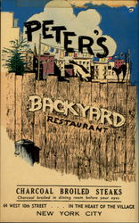 Peter's Backyard Restaurant, 64 West 10th St. Postcard