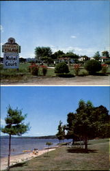Barton's Village Motel Court, U. S. Route 3 Laconia, NH Postcard 