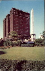 Hotel Statler And McKinley Monument Postcard