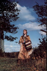 Indian Maiden White Flower Beth Ann Crimmins Postcard