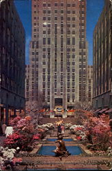 The Channel Gardens In Spring Dress, Rockefeller Center Postcard