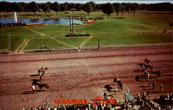 Winners Circle Saratoga Track Postcard