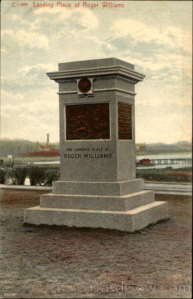 Landing Place Of Roger Williams Providence Rhode Island
