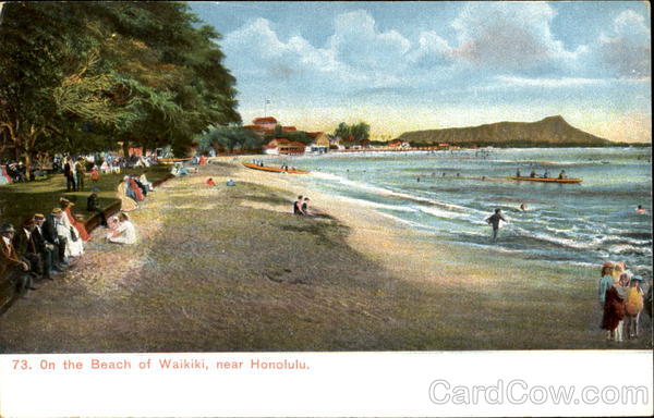 On The Beach Of Waikiki Honolulu Hawaii