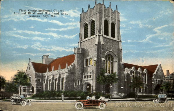First Congregational Church, Admiral Blvd, and Highland Ave. Kansas City Missouri