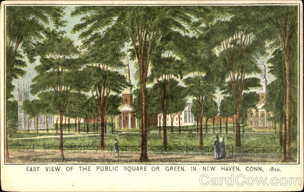 East View Of The Public Square Or Green New Haven Connecticut